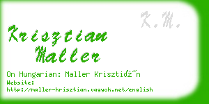 krisztian maller business card